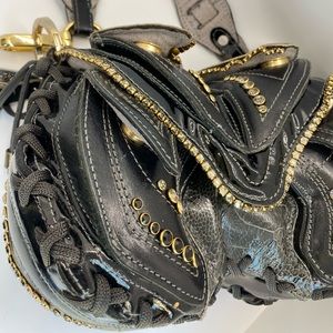 One of a kind, punk rock loaded with Swarovski Crystals